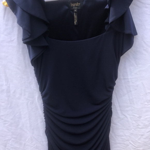 Navy formal floor-length gown by Laundry. - Picture 5 of 5